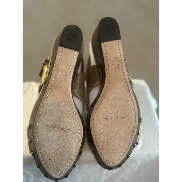 Donald J Pliner Fallon Bronze Platform Wedge Sandals N5673 Size 10M - Picture 6 of 7